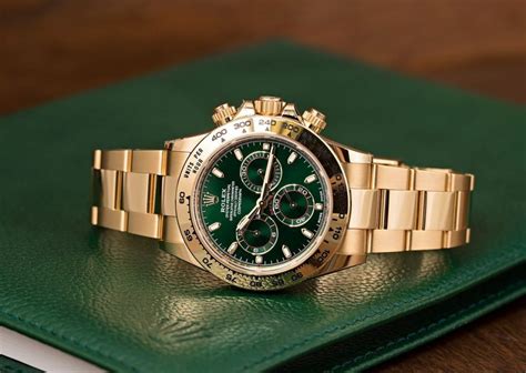 gold rolex green face|rolex gold watch green face.